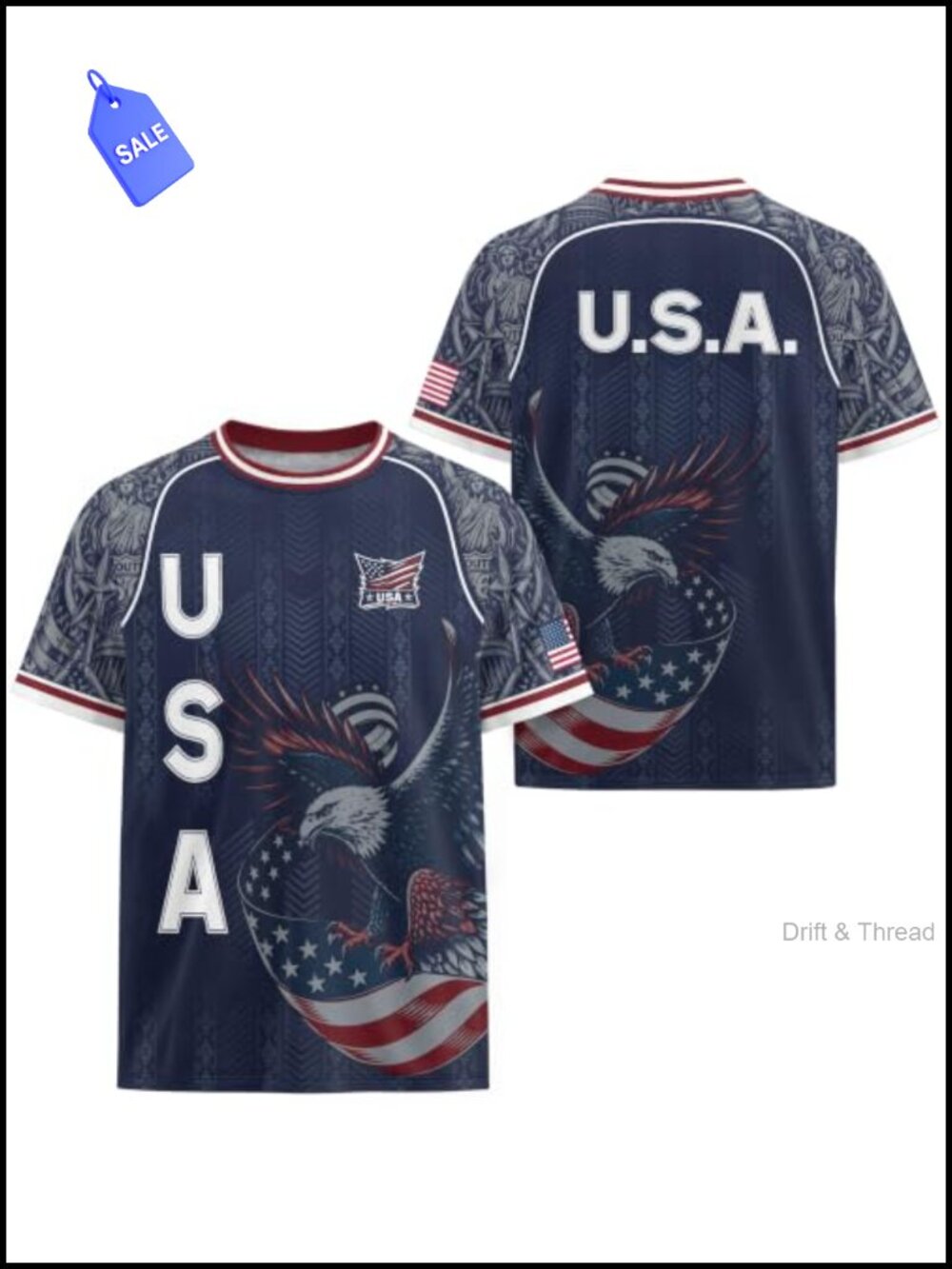 Unisex Soccer Jersey Breathable Polyester USA Graphic